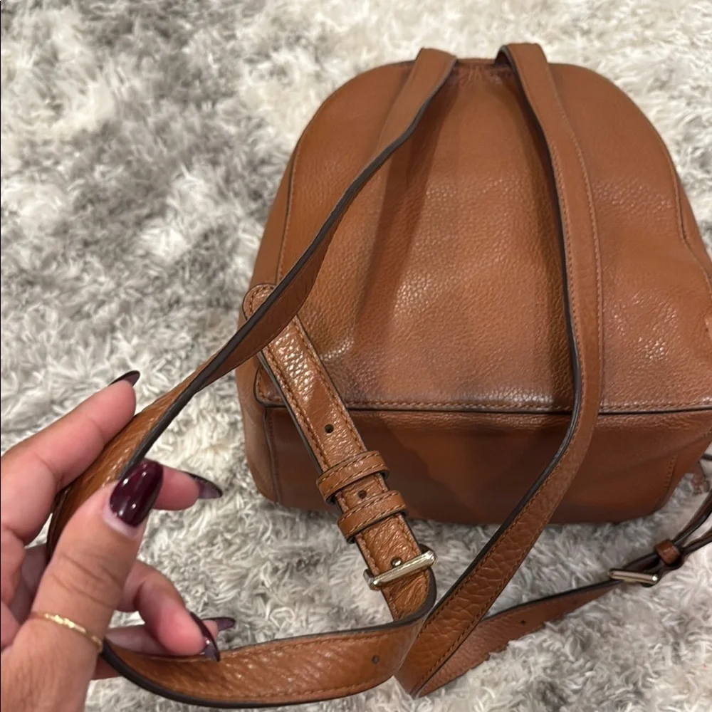 Kate Spade Cognac Leather Mini Backpack - Picture 10 of 16